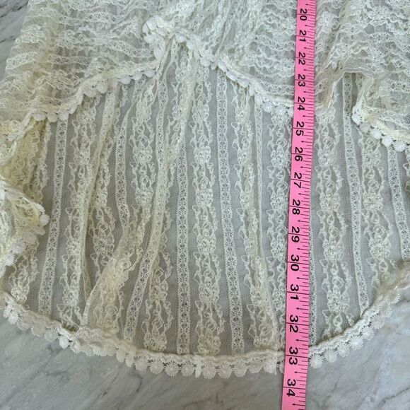 Painted Threads ivory boho lace hi low top blouse size M NWT - Picture 7 of 7